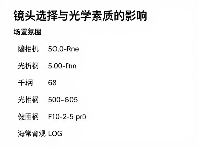 镜头选择与光学素质的影响