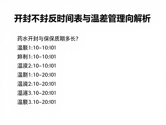 开封后理化性质变化的科学逻辑