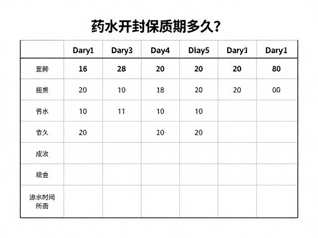 药水开封后的稳定性变化与时间界定