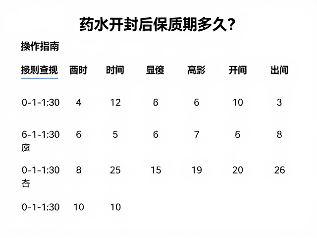 显影时间与温度控制的标准化查询
