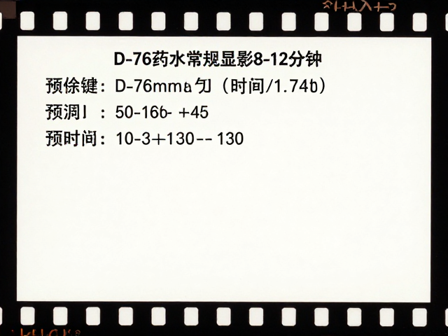 D-76药水常规显影时间的科学界定