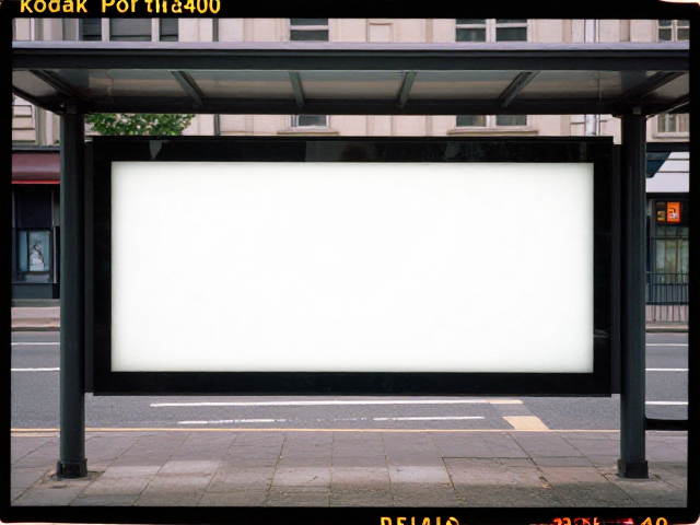 Kodak Portra 400拍公交站台，利用框架构图增强画面故事感