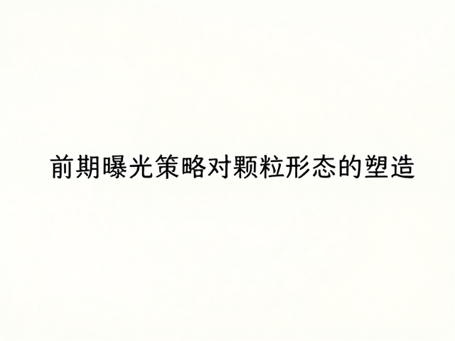 前期曝光策略对颗粒形态的塑造