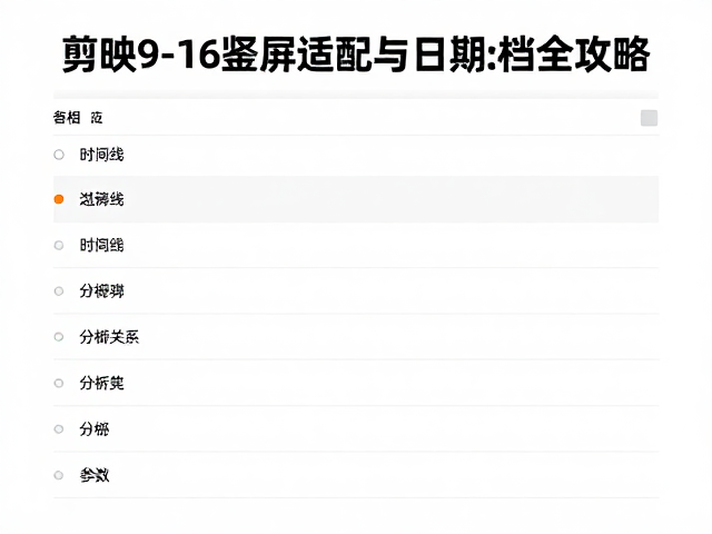 时间线设置与分辨率参数配置
