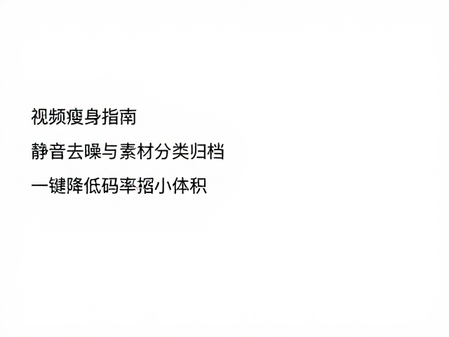 素材分类归档与元数据管理