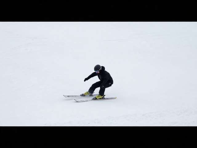 滑雪博主短视频场景揭秘,固定机位远景捕捉摔倒冲击瞬间