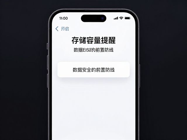 存储容量提醒:数据安全的前置防线