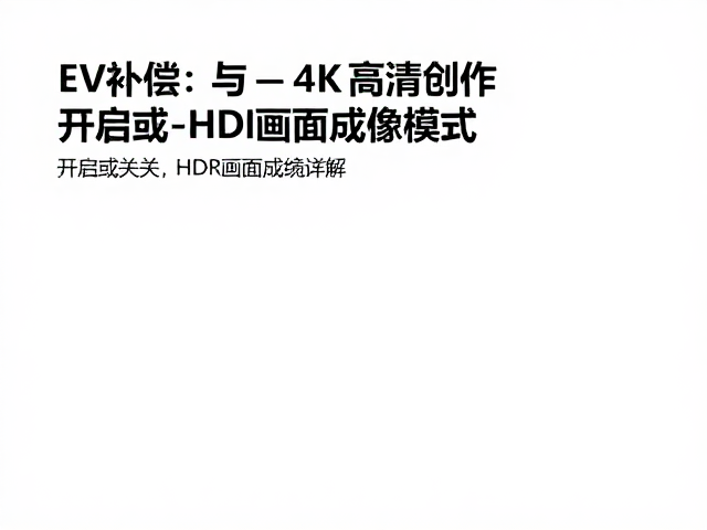 4K创作中EV与HDR的综合应用场景