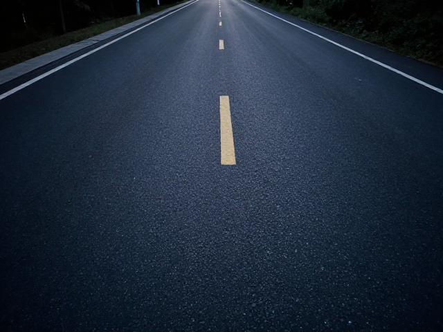广角镜头拍道路两侧,弱光下路面细节依然清晰可见