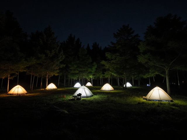 森林露营夜拍神器,广角镜头容纳整片营地美景,暗光画质清晰无噪点