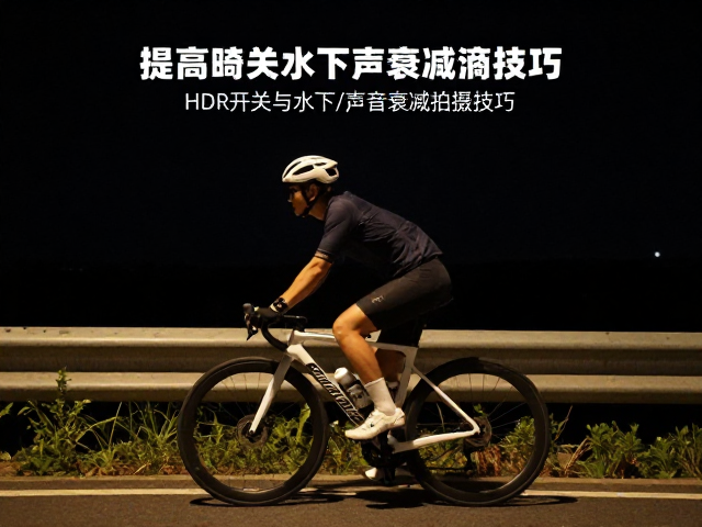 夜骑提高ISO降低帧率、HDR开关与水下声音衰减拍摄技巧