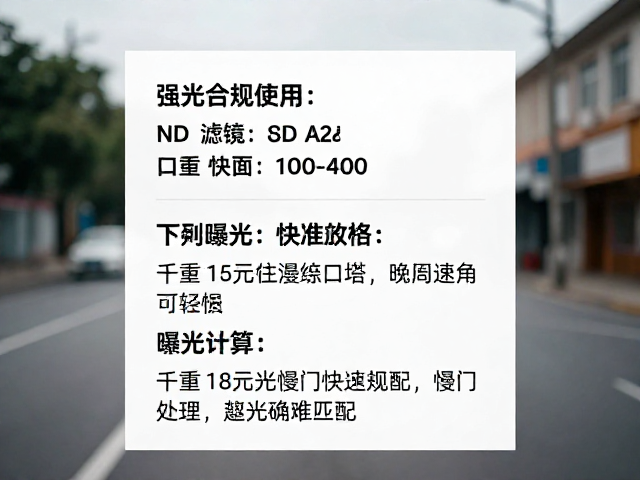 曝光计算与快门速度的精准匹配