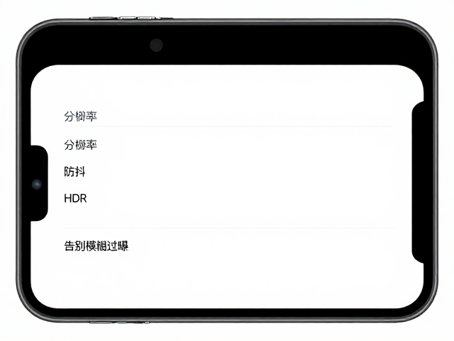 手机摄影设置,分辨率帧率码率,防抖HDR,告别模糊过曝