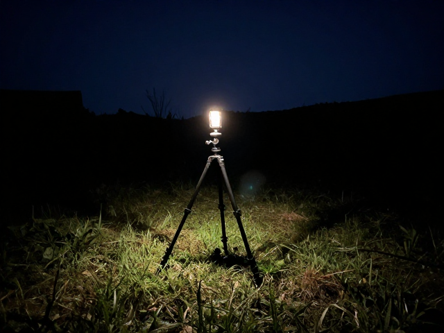 露营夜景拍摄,连接三脚架固定机位,延长曝光提升亮度营造氛围感