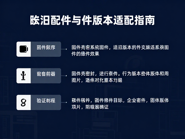 固件版本适配的操作流程与验证标准