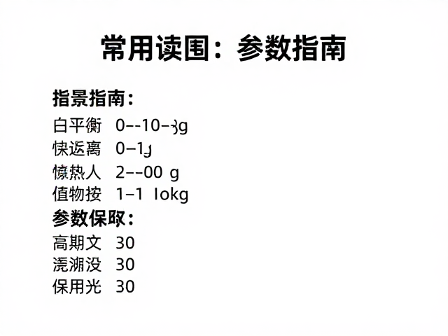 常用场景的参数设定指南
