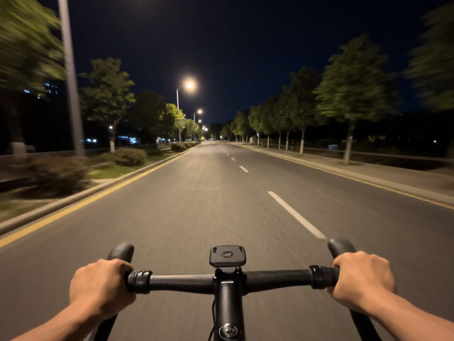 夜骑第一视角,抑制画面拖影与动态模糊,骑行夜拍防抖实测