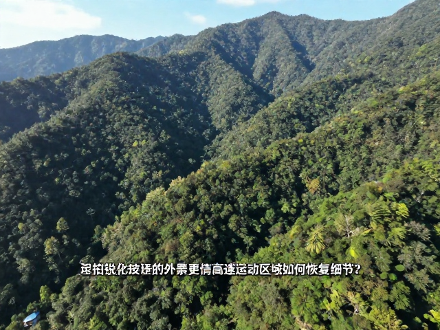 航拍跟拍锐化技巧,山林风景更清晰,高速运动区域如何恢复细节?