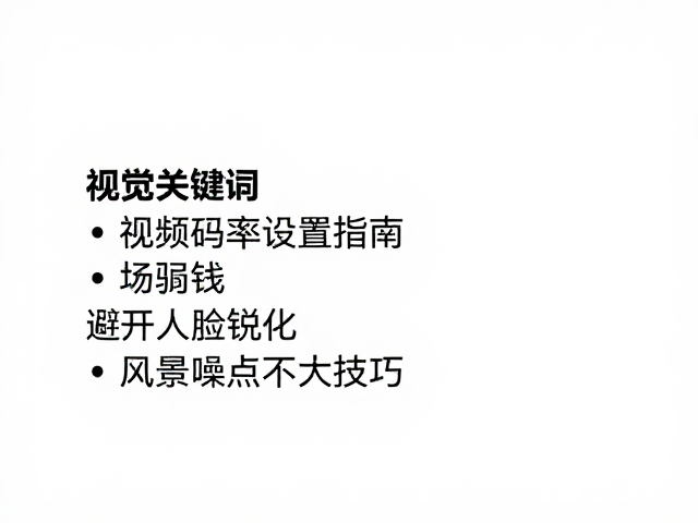 编码参数与场景适配策略