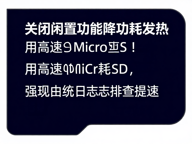 关闭闲置功能降功耗发热!用高速MicroSD,系统日志排查提速