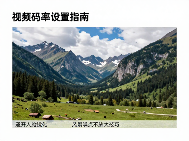 视频码率设置指南,避开人脸锐化,风景噪点不放大技巧