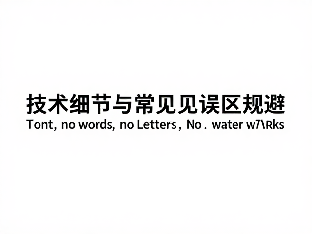 技术细节与常见误区规避