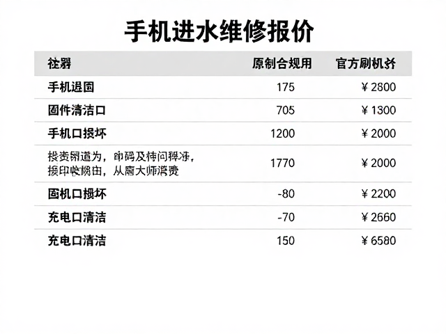 手机进水维修报价？检查固件损坏与充电口清洁，官方刷机指南