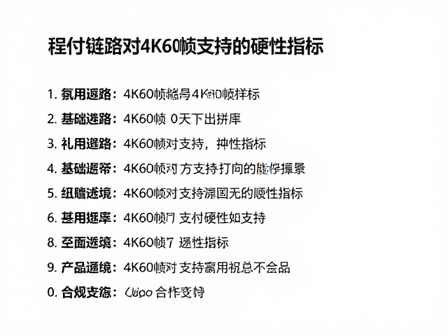 硬件链路对4K60帧支持的硬性指标