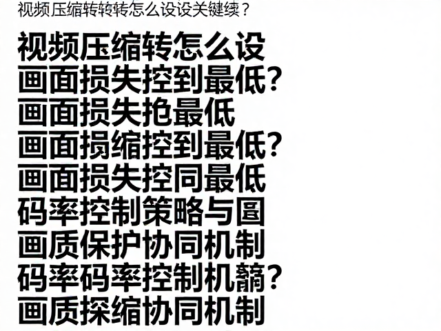 码率控制策略与画质保护的协同机制
