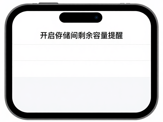 如何开启存储空间剩余容量提醒