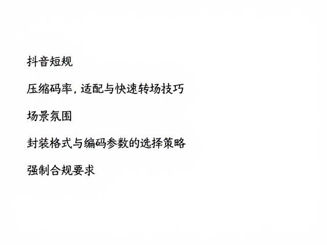 封装格式与编码参数的选择策略