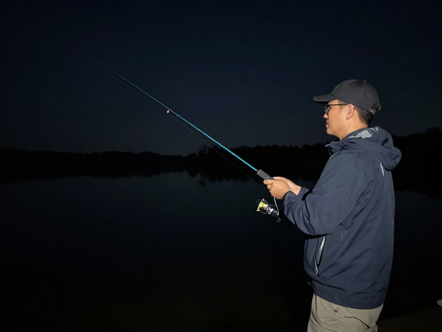 夜钓上鱼瞬间怎么拍?强光防眩技巧,钓点探索记录