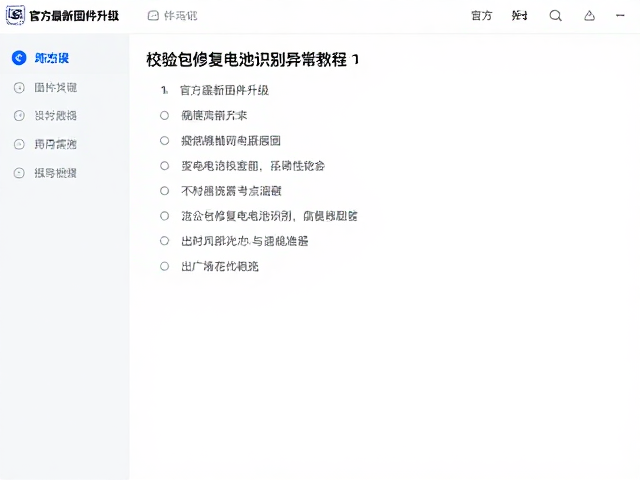 升级前环境准备与风险规避