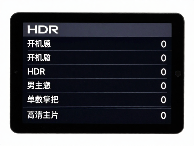 HDR参数设置与动态范围控制