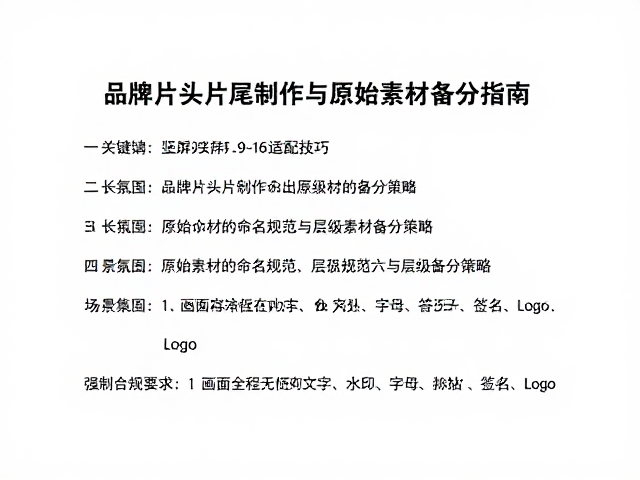 原始素材的命名规范与层级备份策略