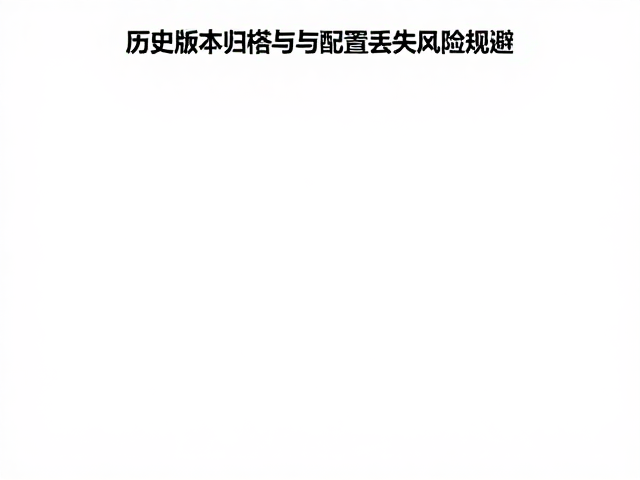 历史版本归档与配置丢失风险规避
