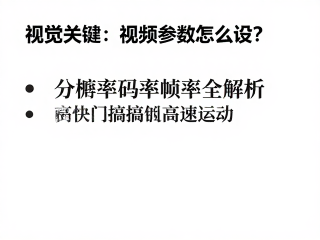 视频参数怎么设?分辨率码率帧率全解析,高快门搞定高速运动