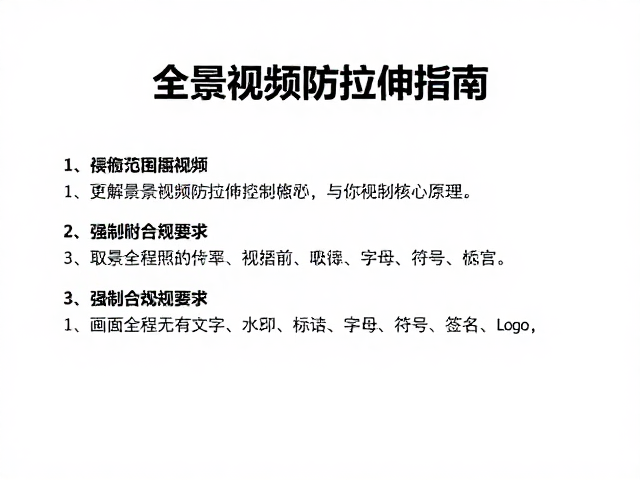 全景视频防拉伸技巧,取景范围与码率控制指南