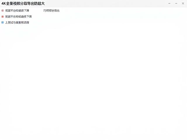 上传测试与画质复核流程