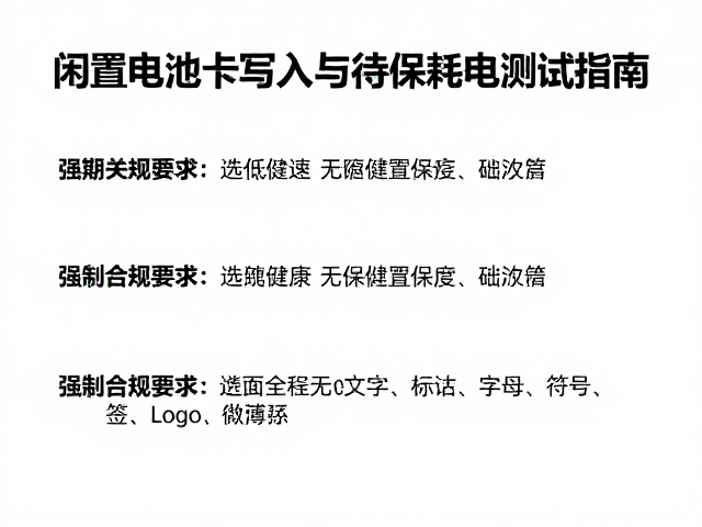 电池健康度评估与长期维护规范