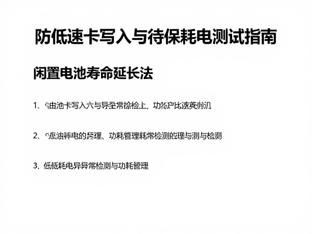 待机耗电异常检测与功耗管理