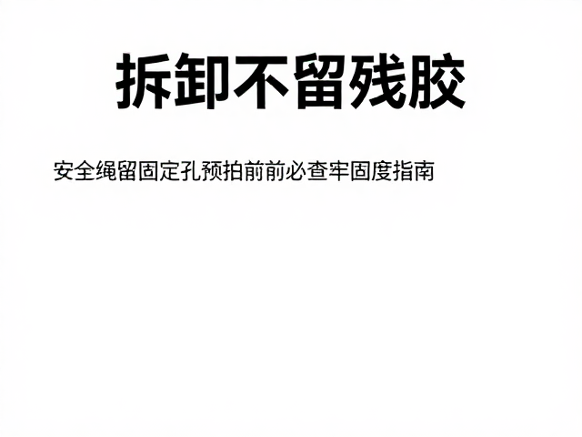 拆卸不留残胶!安全绳固定孔拍摄前必查牢固度指南