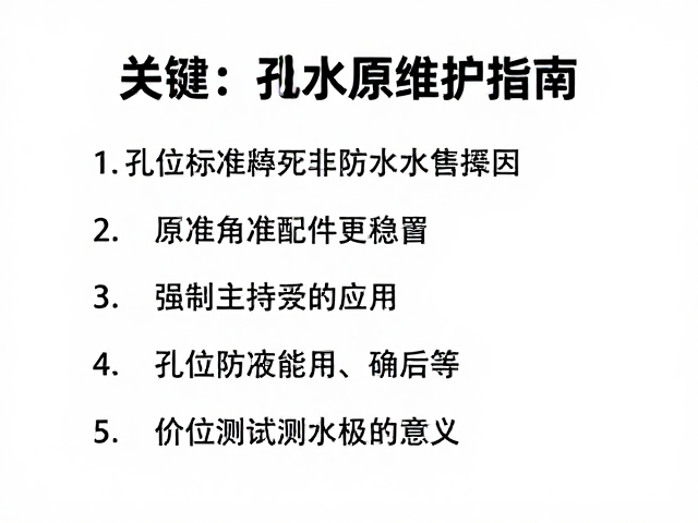 孔位精准匹配,官方原装配件更稳妥,防水测试维护指南
