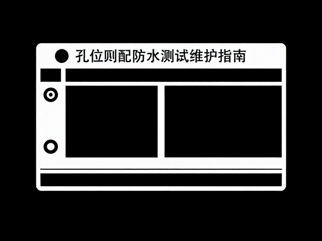 防水测试的关键环节