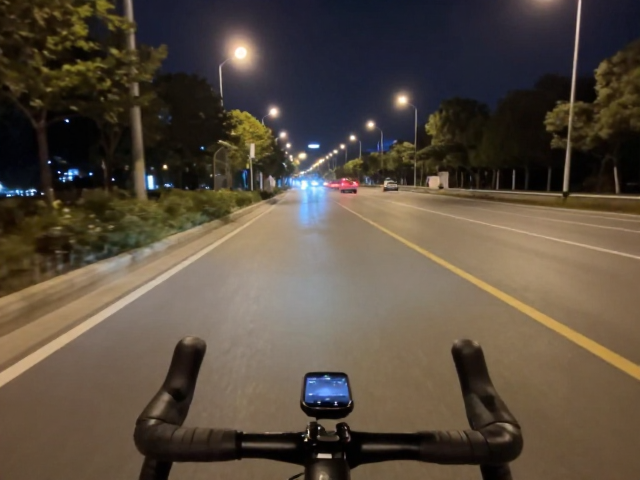 夜间行车的流光溢彩