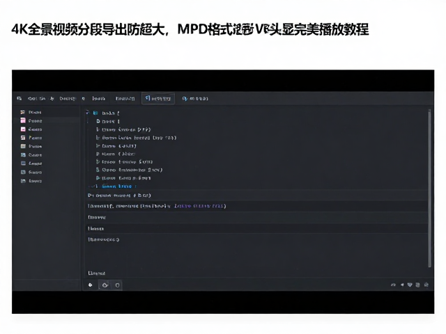 4K全景视频分段导出防过大,MP4格式适配VR头显完美播放教程