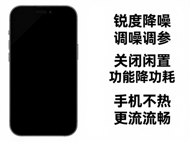 锐度降噪调参,缓存清理,关闭闲置功能降功耗,手机不热更流畅