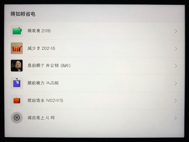 系统设置中针对视频播放的节能选项配置