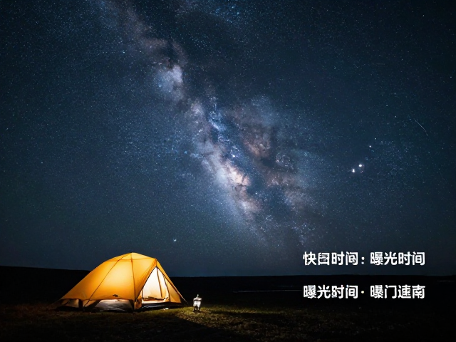 星空银河:长曝光下的天体轨迹与前景融合