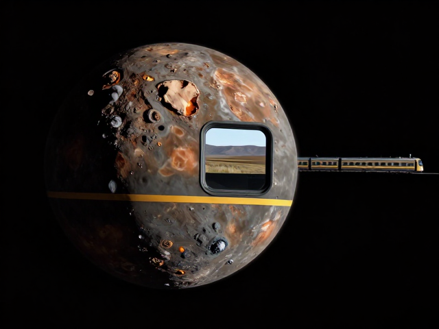 创意融合:当小行星纹理遇见旅途光影